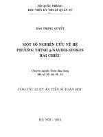 tóm tắt một số nghiên cứu về hệ phương trình g-navier-stokes hai chiều