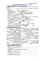 ĐỀ THI THỬ ANH VĂN – SỐ 13 docx