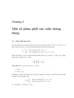 Bài giảng XÁC SUẤT và THỐNG KÊ - Chương 3 doc