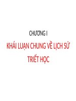 Chương 1-Khái luận chung về lịch sử triết học pptx