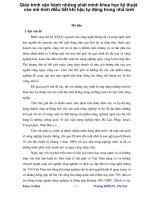 Giáo trình vận hành những phát minh khoa học kỹ thuật vào mô hình điều tiết khí hậu tự động trong nhà lưới p1 pptx