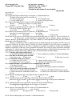 ĐỀ THI TRẮC NGHIỆM MÔN TIẾNG ANH - KHỐI 12 ppt