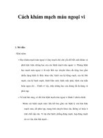 Cách khám mạch máu ngoại vi potx