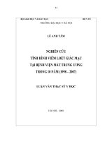 nghiên cứu tình hình viêm loét giác mạc tại bệnh viện mắt trung ương trong 10 năm (1998 – 2007)