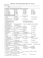 KIỂM TRA 1 TIẾT TIẾNG ANH 12 CTC – Đề số 4 pdf