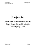 Đề tài: Nâng cao chất lượng đội ngũ lao động ở Công ty đầu tư phát triển điện lực và hạ tầng – PIDI docx