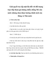 Giải quyết trợ cấp một lần đối với đối tượng trực tiếp tham gia kháng chiến chống Mỹ cứu nước nhưng chưa được hưởng chính sách của Đảng và Nhà nước doc