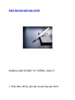 Cách làm bài nghị luận xã hội docx