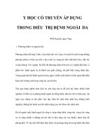 Y HỌC CỔ TRUYỀN ÁP DỤNG TRONG ĐIỀU TRỊ BỆNH NGOÀI DA pdf