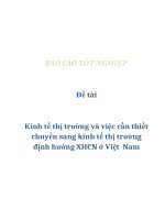 Đề tài: Kinh tế thị trường và việc cần thiết chuyển sang kinh tế thị trường định hướng XHCN ở Việt Nam docx