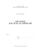 Bài giảng XÁC SUẤT và THỐNG KÊ - Chương 1 ppsx