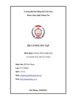 Trường Đại Học Hàng Hải Việt Nam Khoa Công Nghệ Thông Tin ĐỀ CƯƠNG ÔN pps