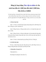 Đăng ký hoạt động Thư viện tư nhân có vốn sách ban đầu từ 1.000 bản đến dưới 2.000 bản, Mã số hồ sơ 142841 ppt