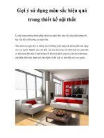 Gợi ý sử dụng màu sắc hiệu quả trong thiết kế nội thất pot