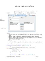 BÀI TẬP THỰC HÀNH MÔN C# pptx