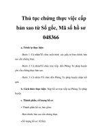 Thủ tục chứng thực việc cấp bản sao từ Sổ gốc, Mã số hồ sơ 048366 ppt