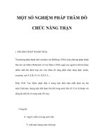 MỘT SỐ NGHIỆM PHÁP THĂM DÒ CHỨC NĂNG THẬN ppt