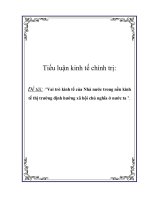 Tiểu luận khoa học chính trị: :