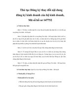 Thủ tục Đăng ký thay đổi nội dung đăng ký kinh doanh của hộ kinh doanh, Mã số hồ sơ 147752 pdf