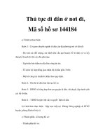 Thủ tục di dân ở nơi đi, Mã số hồ sơ 144184 pptx