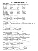 ĐỀ THI KIỂM TRA HSG LỚP 12 pps