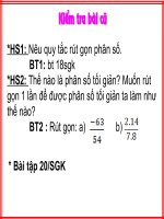 bài giảng toán 6 luyện tập rút gọn phân số