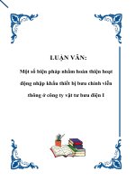 một số biện pháp nhằm hoàn thiện hoạt động nhập khẩu thiết bị bưu chính viễn thông ở công ty vật tư bưu điện i