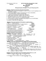 Đề thi chọn học sinh giỏi lớp 12 Môn tiếng anh doc