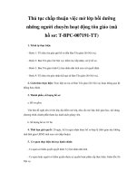 Thủ tục chấp thuận việc mở lớp bồi dưỡng những người chuyên hoạt động tôn giáo (mã hồ sơ: T-BPC-007191-TT) pptx