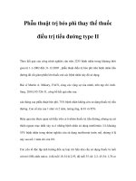 Phẫu thuật trị béo phì thay thế thuốc điều trị tiểu đường type II docx