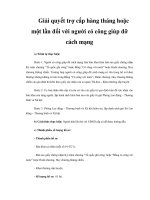 Giải quyết trợ cấp hàng tháng hoặc một lần đối với người có công giúp đỡ cách mạng docx