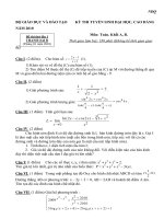ĐỀ THI THỬ ĐẠI HỌC, CAO ĐẲNG MÔN TOÁN, KHỐI A (LẦN 1) doc