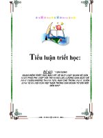 Tiểu luận triết học: Quan hệ SX phù hợp ppsx