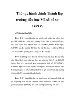 Thủ tục hành chính Thành lập trường tiểu học Mã số hồ sơ 147935 pdf