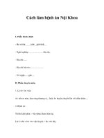 Cách làm bệnh án Nội Khoa potx