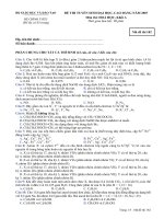ĐỀ THI TUYỂN SINH ĐH, CĐ_MÔN HÓA_KHỐI A_NĂM 2007 _MÃ ĐỀ 182 potx