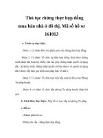 Thủ tục chứng thực hợp đồng mua bán nhà ở đô thị, Mã số hồ sơ 161013 pptx