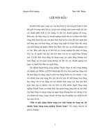 Một số giải pháp nhằm nâng cao chất lượng tín dụng tại chi nhánh ngân hàng nông nghiệp Thanh Xuân