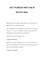 XÉT NGHIỆM MIỄN DỊCH HUYẾT HỌC ppt