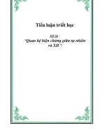 Tiểu luận triết học: Quan hệ biện chứng giữa tự nhiên và XH pot