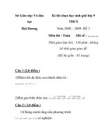 Kì thi chọn học sinh giỏi lớp 9 THCS Năm 2008 – 2009 Môn thi : Toán tỉnh Hải Dương đề 4 pptx