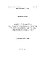 nghiên cứu ảnh hưởng của ung thư vòm mũi họng npc và xạ trị tới chức năng thông khí vòi nhĩ, một số biện pháp khắc phục