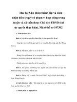 Thủ tục Cho phép thành lập và công nhận điều lệ quỹ có phạm vi hoạt động trong huyện và xã (nếu được Chủ tịch UBND tỉnh ủy quyền thực hiện), Mã số hồ sơ 147302 pptx