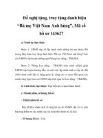 Đề nghị tặng, truy tặng danh hiệu “Bà mẹ Việt Nam Anh hùng”, Mã số hồ sơ 143627 ppt