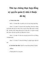 Thủ tục chứng thực hợp đồng uỷ quyền quản lý nhà ở thuộc đô thị pot