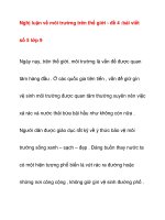 Nghị luận về môi trường trên thế giới potx