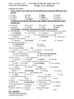 Đề thi thử tốt nghiệp - Trường THPT Giồng thị Đam ppsx