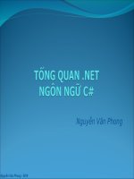 TỔNG QUAN .NET NGÔN NGỮ C # docx