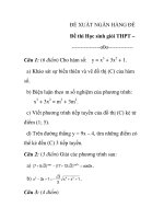 Đề xuất ngân hàng đề thi Học sinh giỏi THPT môn toán - đề 1 pps