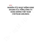 nghiên cứu hoạt động kinh doanh của tổng công ty hàng không việt nam (vietnam airlines)
